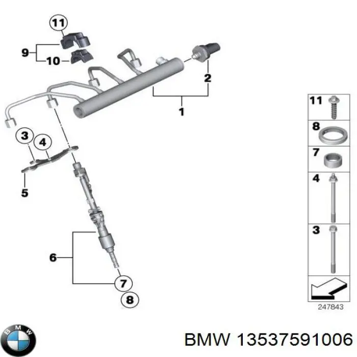 Ущільнююче кільце форсунок інжектора BMW 13537591006 ціна, від 2.78 USD