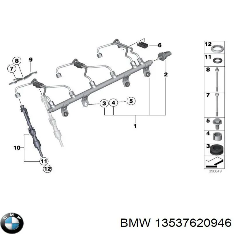 13537620946 BMW датчик тиску палива