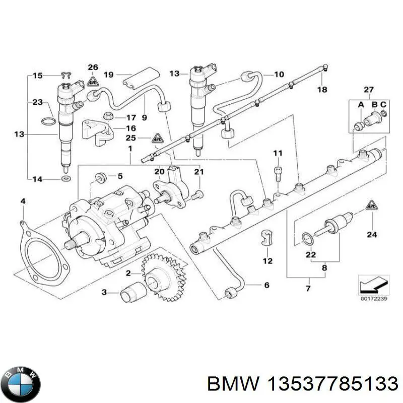 Тримач форсунки дизельної на BMW X3 (E83)