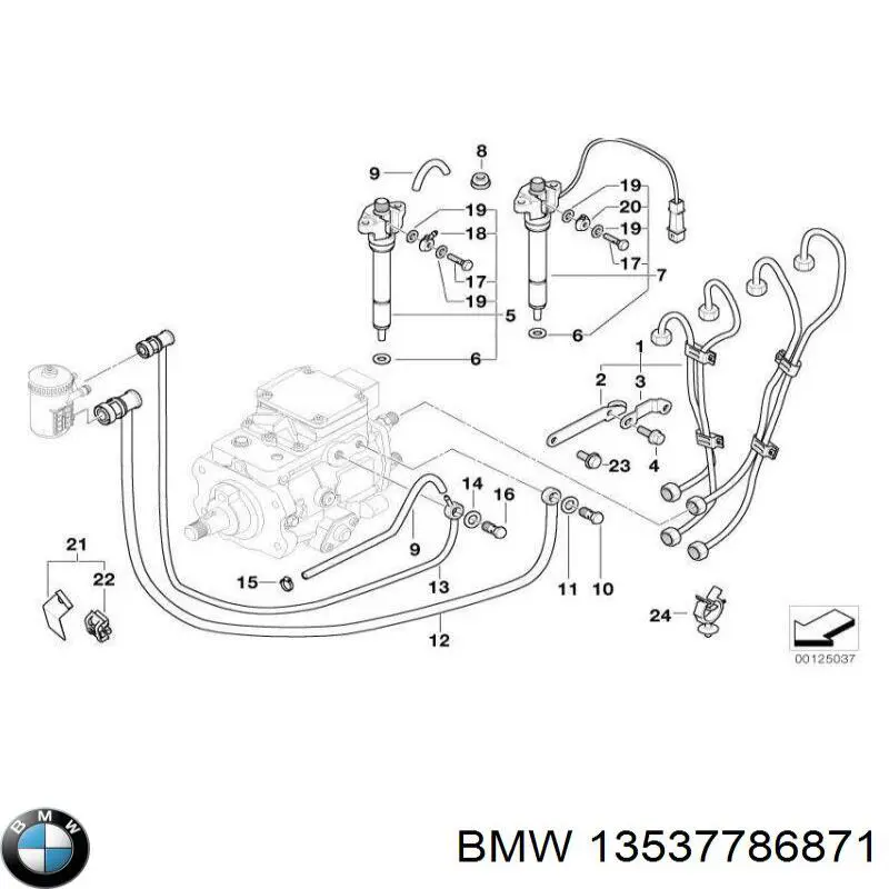 Форсунка паливна BMW 13537786871 ціна, від 404.72 USD