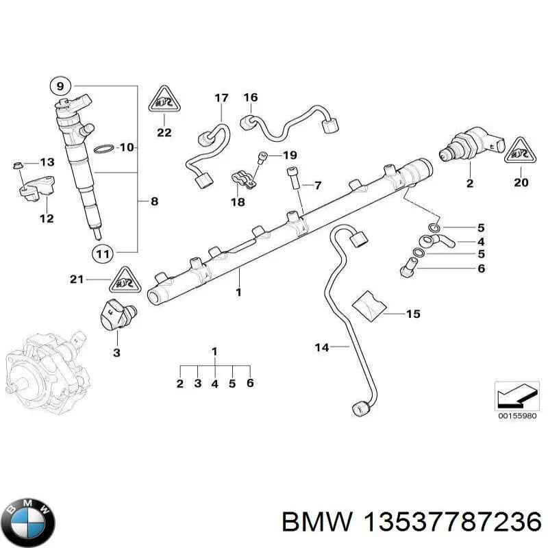 Купити 13537787236 BMW Кільце форсунки