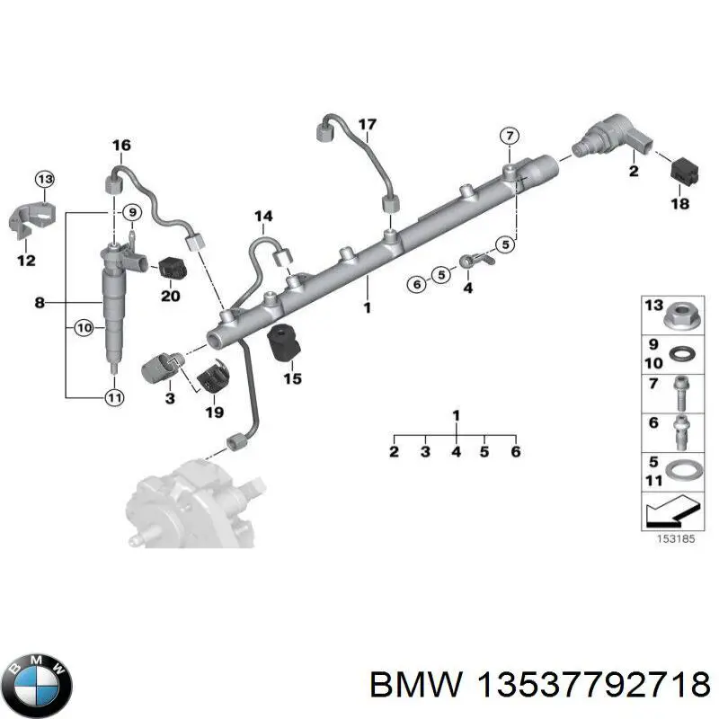  BMW 13537792718 ціна, від 6.94 USD