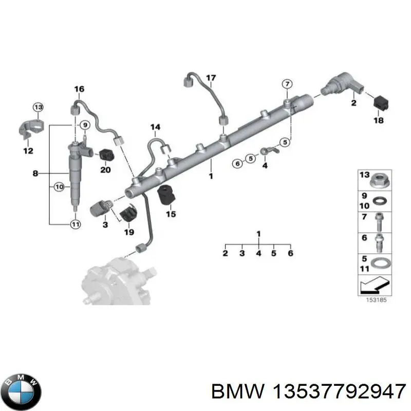  BMW 13537792947 ціна, від 8.47 USD