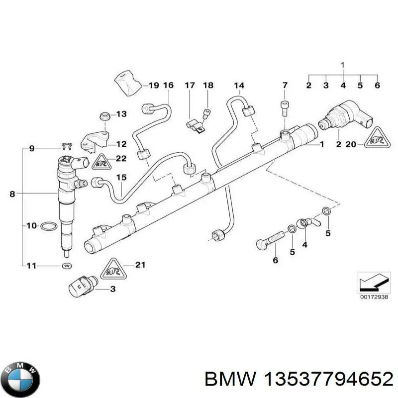 13537794652 BMW форсунка вприску палива