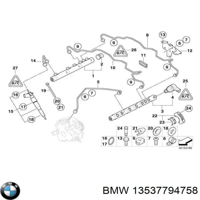 Купити 13537794758 BMW Датчик тиску палива