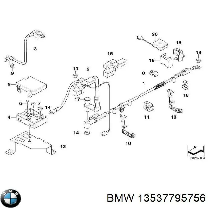 Купити 13537795756 BMW Трубка паливна, зворотня від форсунок