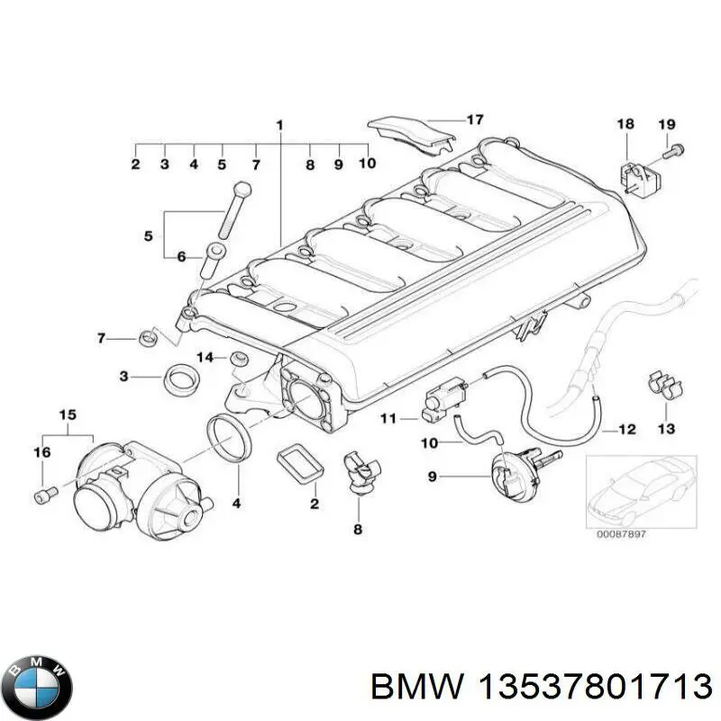 Гайка випускного колектора BMW 13537801713 ціна, від 1.04 USD