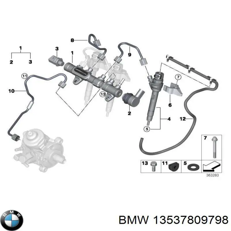 Тримач форсунки дизельної BMW 13537809798 ціна, від 10.96 USD