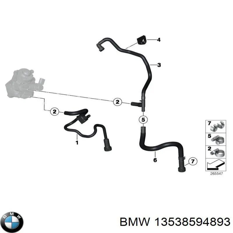  Трубка паливна, комплект BMW 1 