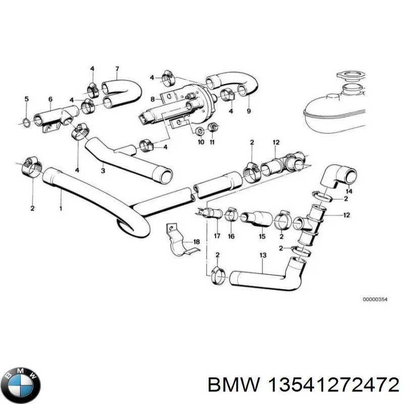Головний патрубок витратоміра повітря (черепаха) BMW 13541272472 ціна, від 29.25 USD
