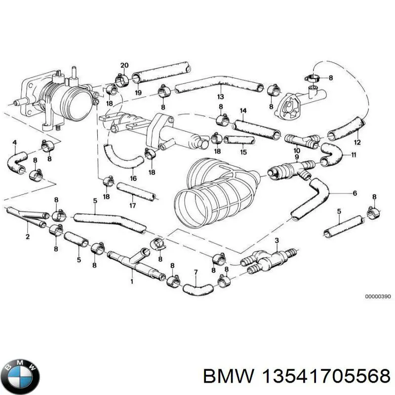 13541705568 BMW Патрубок системи охолодження