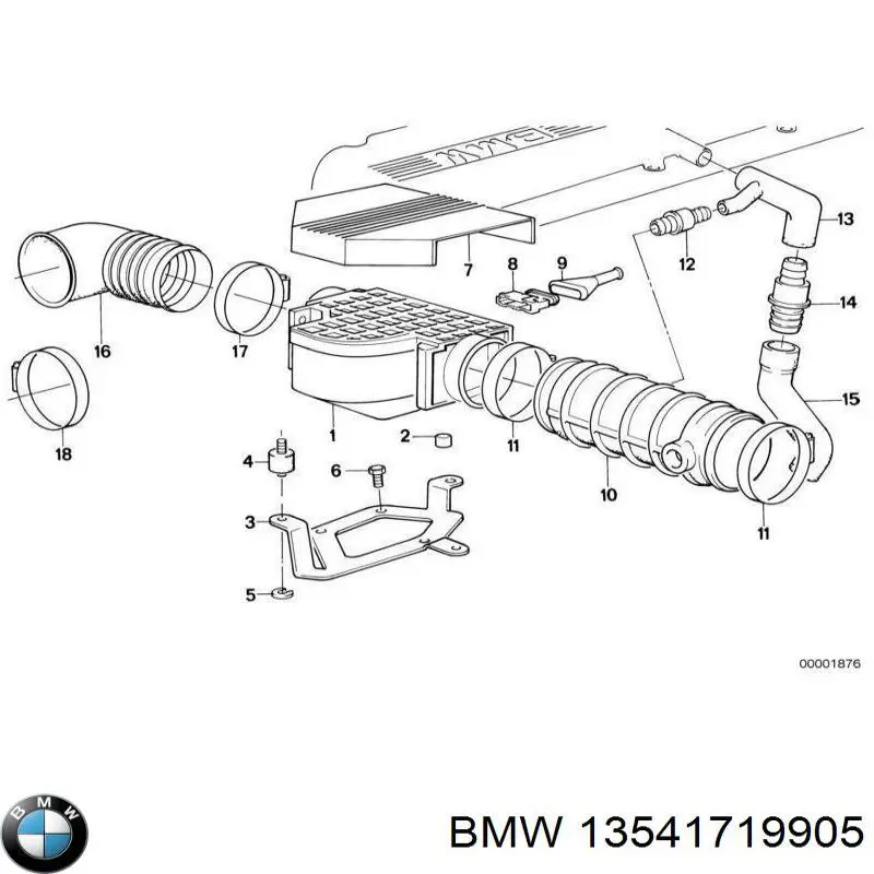 13541719905 BMW Гофра витратоміра повітря