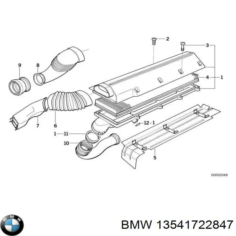 Патрубок повітряний, дросельної заслінки 1708878 BMW