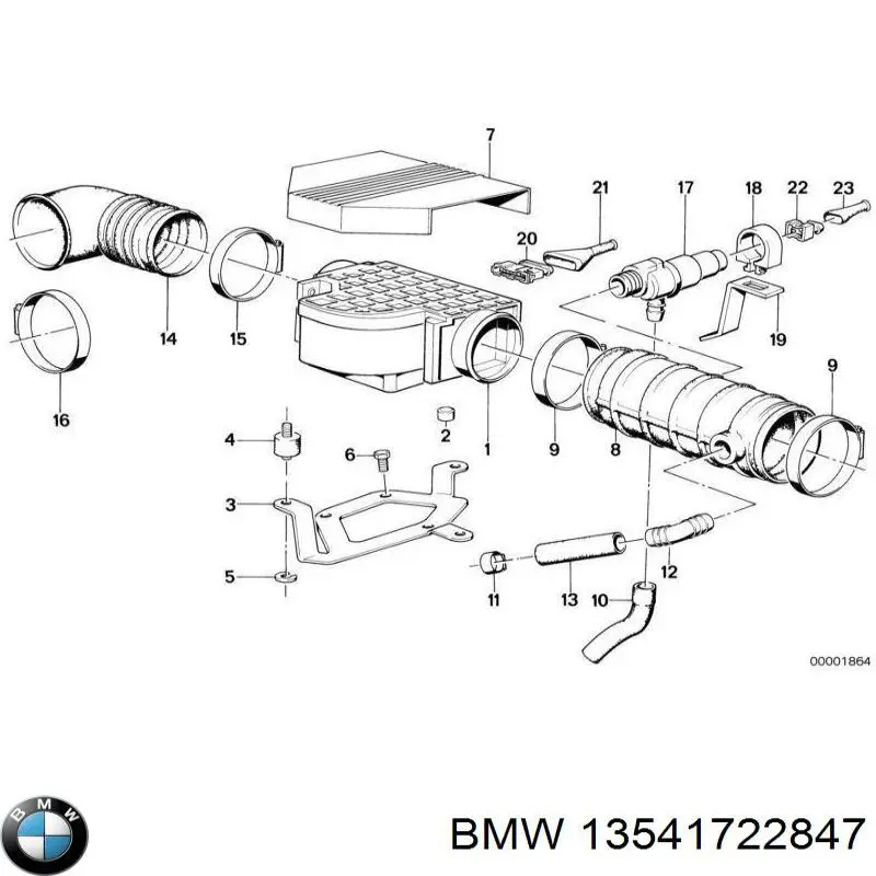 Патрубок дросельний на BMW 7 (E32)