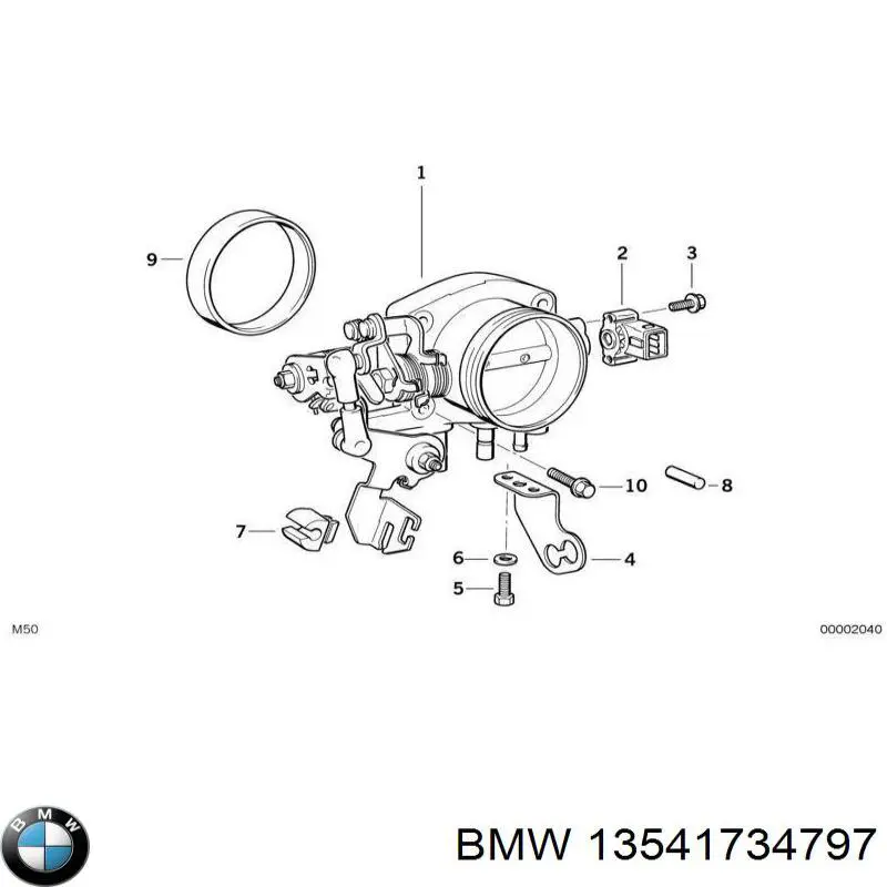 13541734797 BMW Дросільна заслінка в зборі