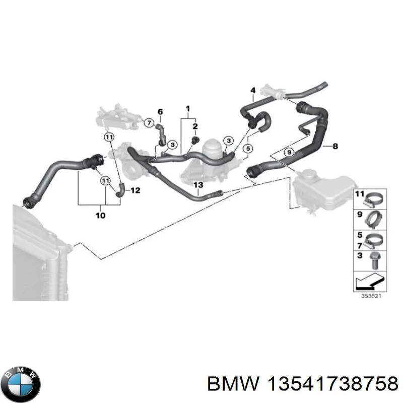  BMW 13541738758 ціна, від 78.36 USD