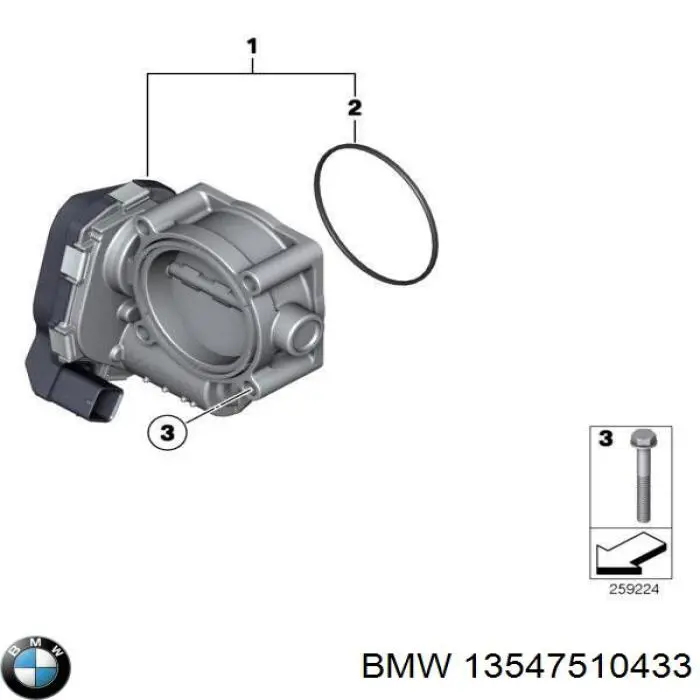 Прокладка дросельної заслінки на BMW 5 (E39)