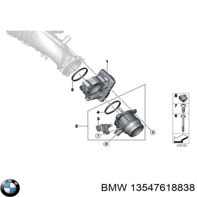 Купити 13547618838 BMW Дросільна заслінка