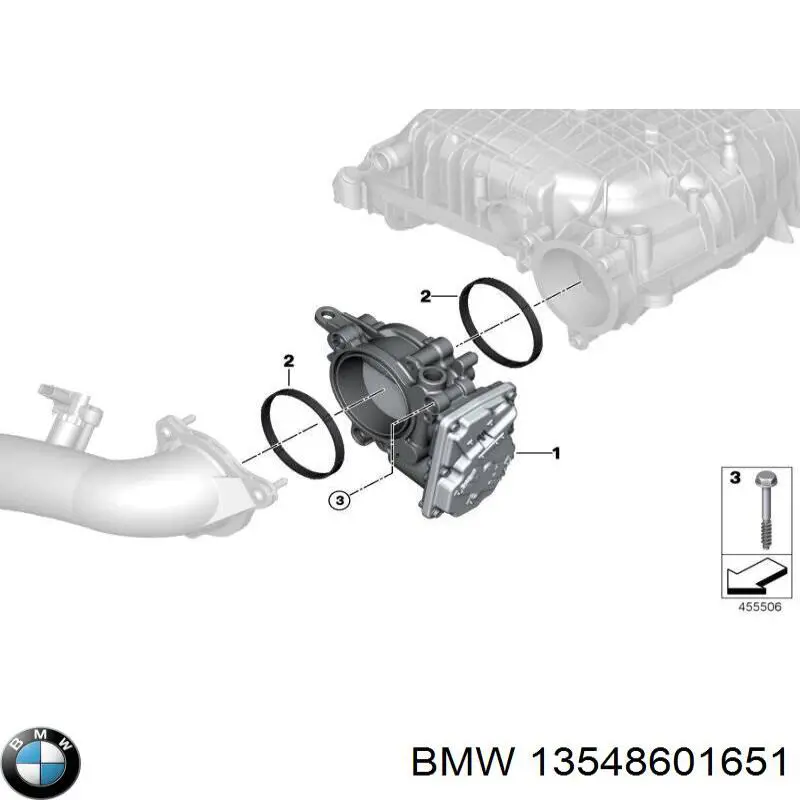 8601651 BMW Дросільна заслінка в зборі