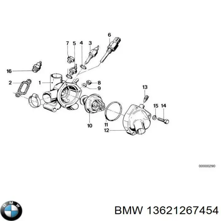 Датчик температури радіатора BMW 13621267454 ціна, від 200.11 USD