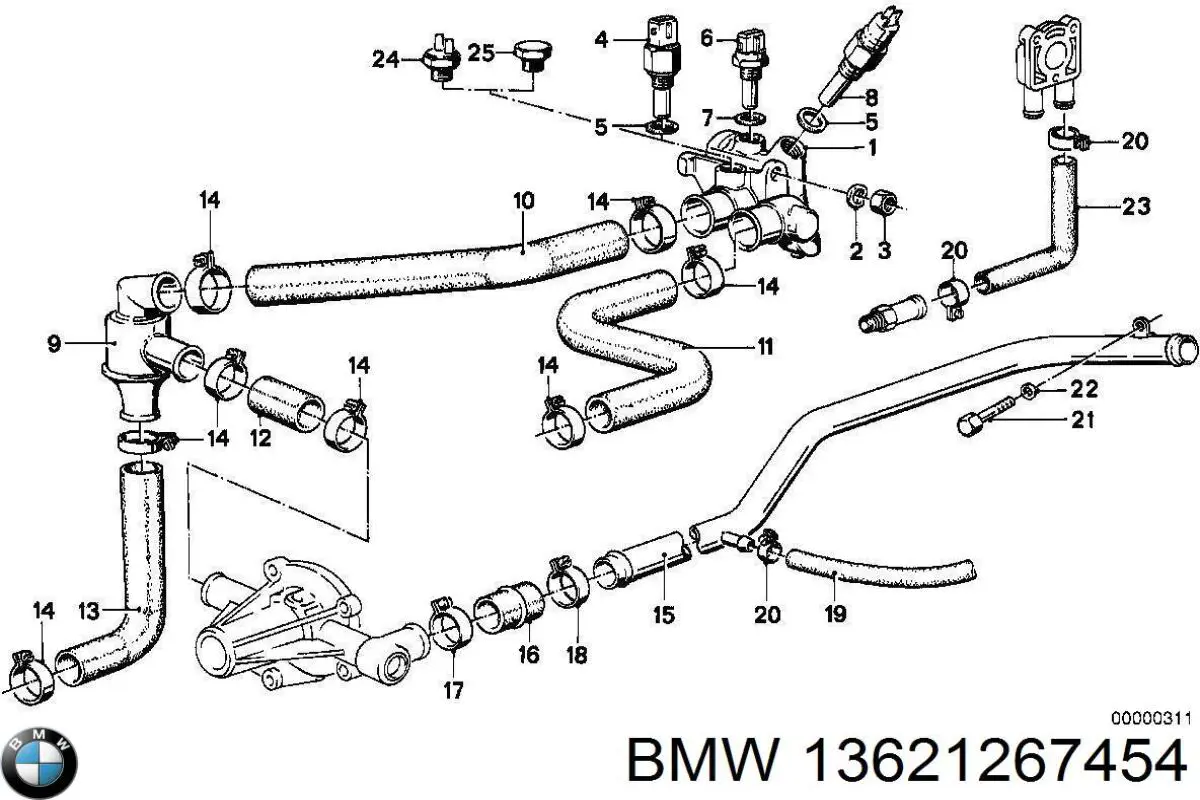 13621267454 BMW Датчик радіатора