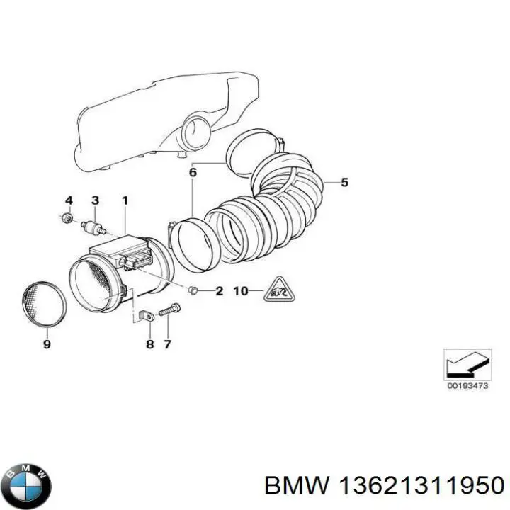 Датчик масової витрати повітря BMW 13621311950 ціна, від 3297.89 USD