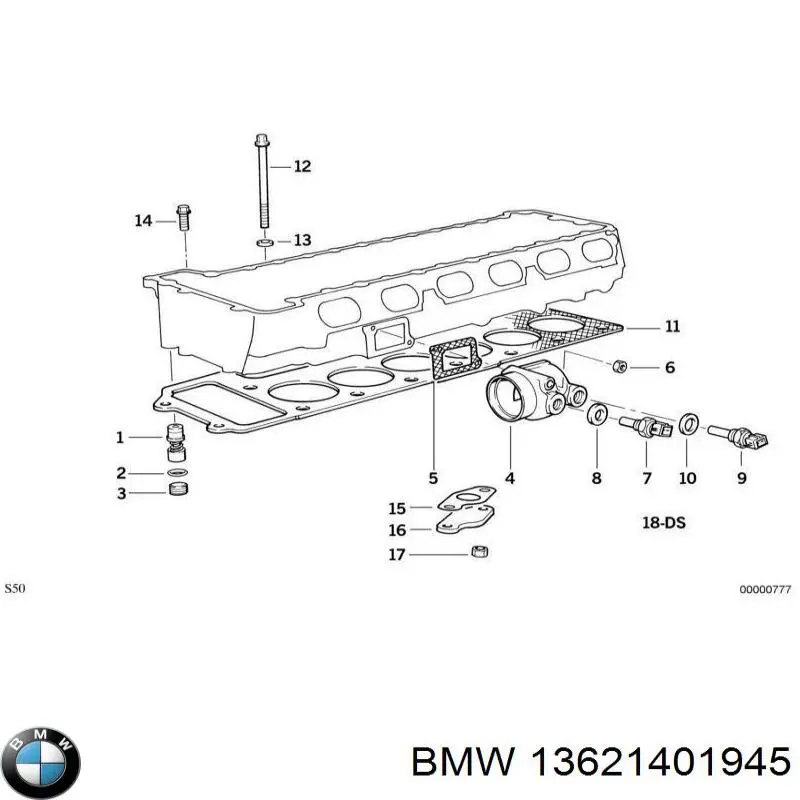 13621401945 BMW датчик температури охолоджуючої рідини