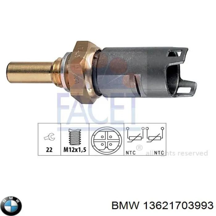 Купити 13621703993 BMW Датчик температури охолоджуючої рідини