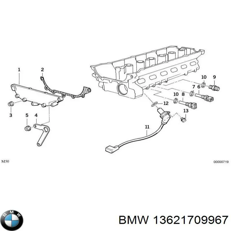 Датчик температури охолоджувальної рідини BMW 13621709967