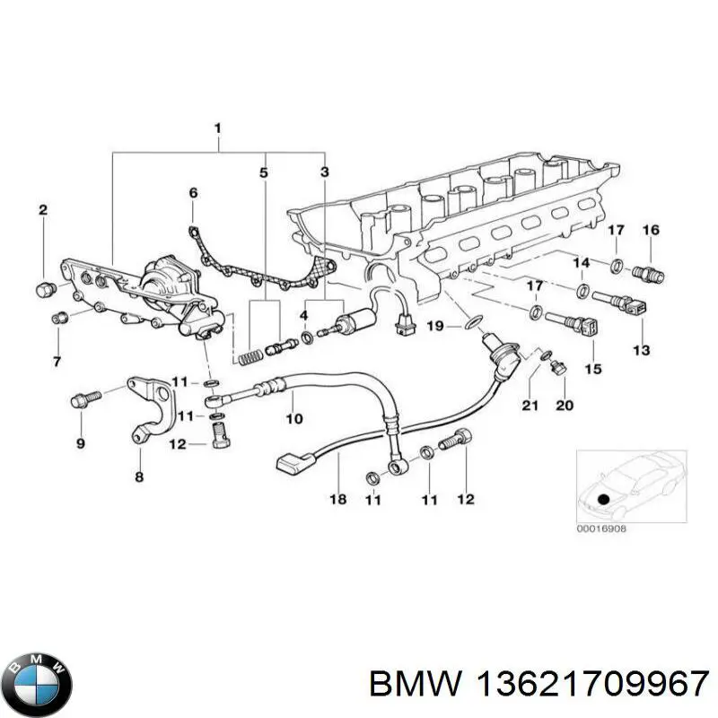 Купити 13621709967 BMW Датчик температури охолоджуючої рідини