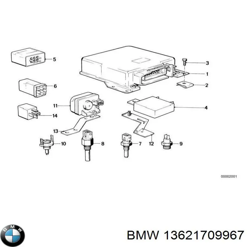 Датчик температури охолоджуючої рідини 13621709967 BMW