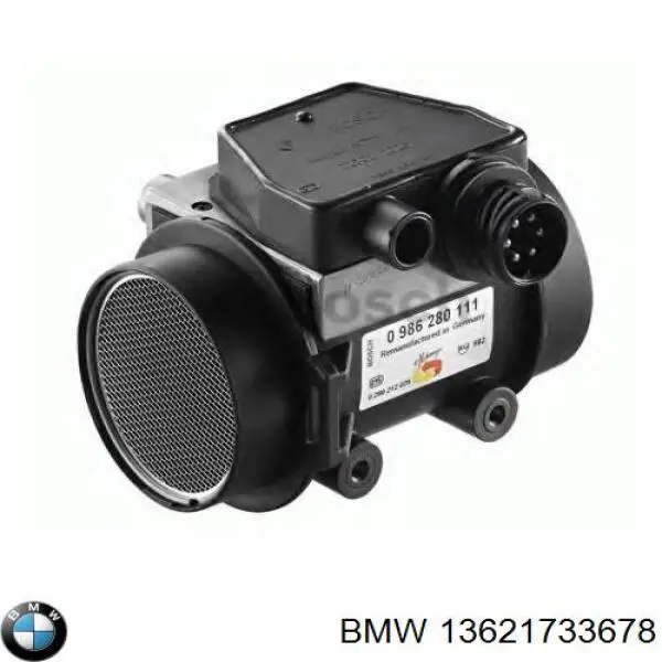 13621733678 BMW датчик потоку (витрати повітря, витратомір MAF - (Mass Airflow))