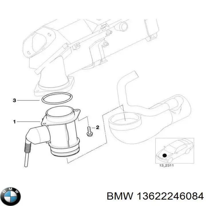 Датчик масової витрати повітря BMW 13622246084 ціна, від 27.62 USD