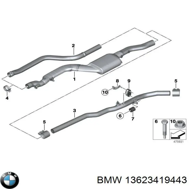 Відбійник заднього моста BMW 13623419443 ціна, від 83.02 USD