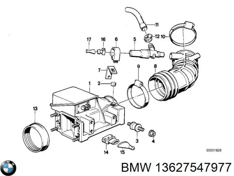 13627547977 BMW Датчик витрати повітря