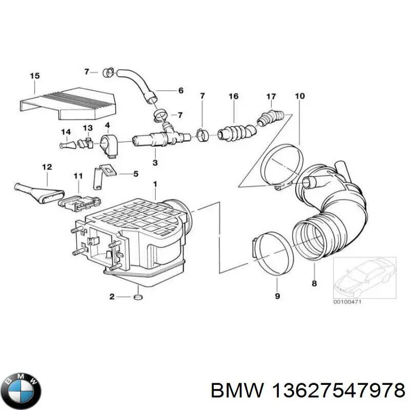 Датчик масової витрати повітря BMW 13627547978 ціна, від 120.89 USD