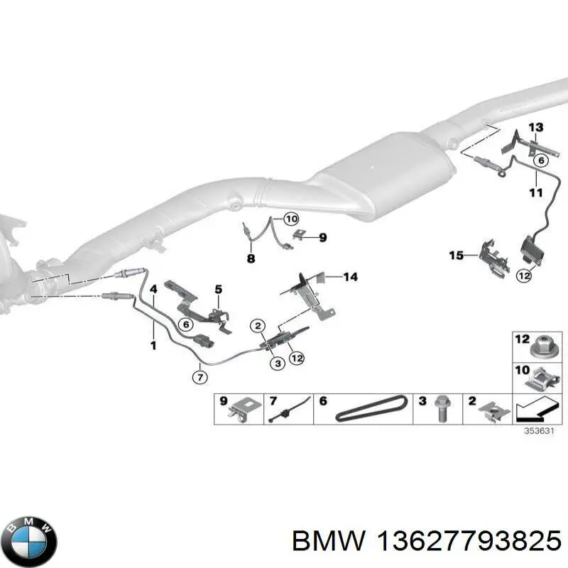 13627793825 BMW лямбда-зонд, датчик кисню після каталізатора