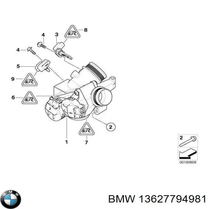13627794981 BMW Датчик температури повітряної суміші