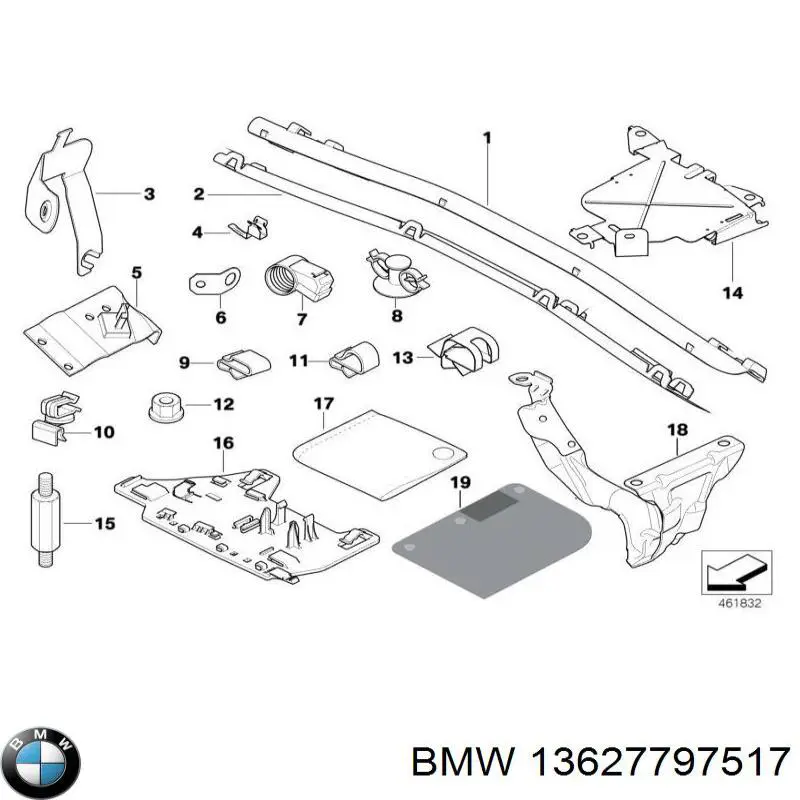 Купити 13627797517 BMW Датчик тиску вихлопних газів