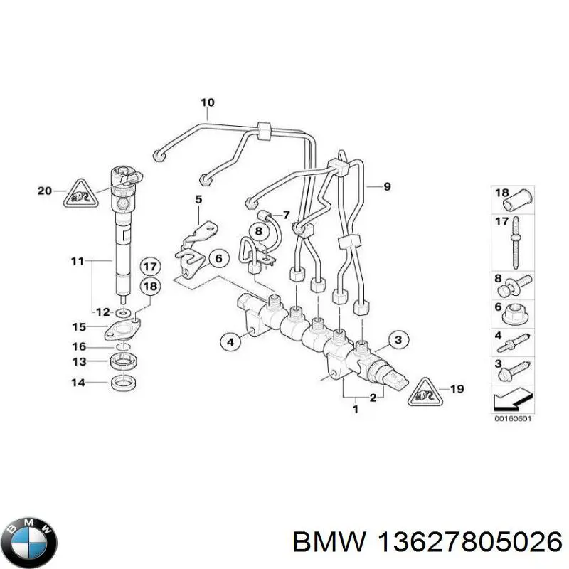 Датчик давления топлива BMW 1362780502