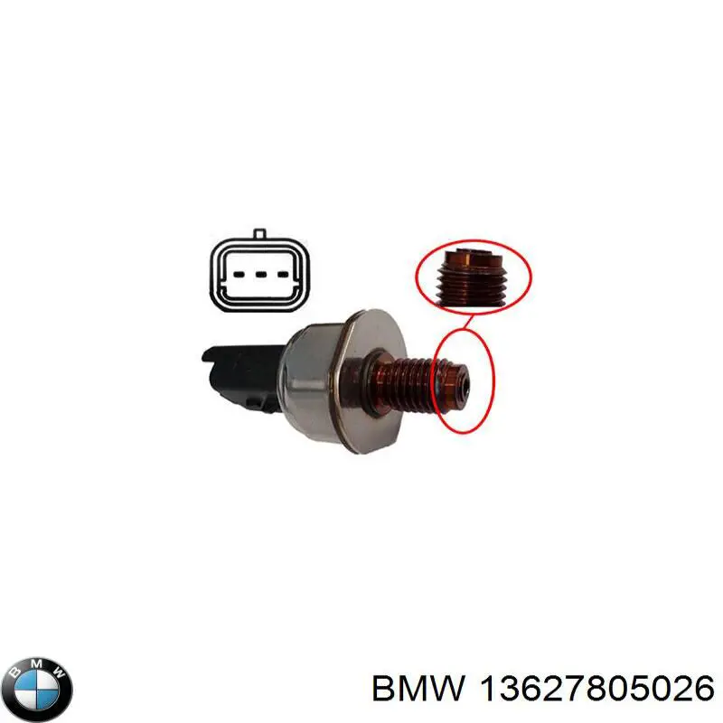 Датчик тиску палива BMW 13627805026 ціна, від 20.73 USD