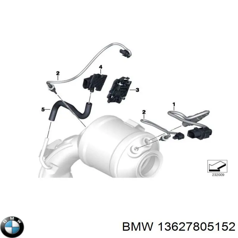 13627805152 BMW Датчик тиску вихлопних газів
