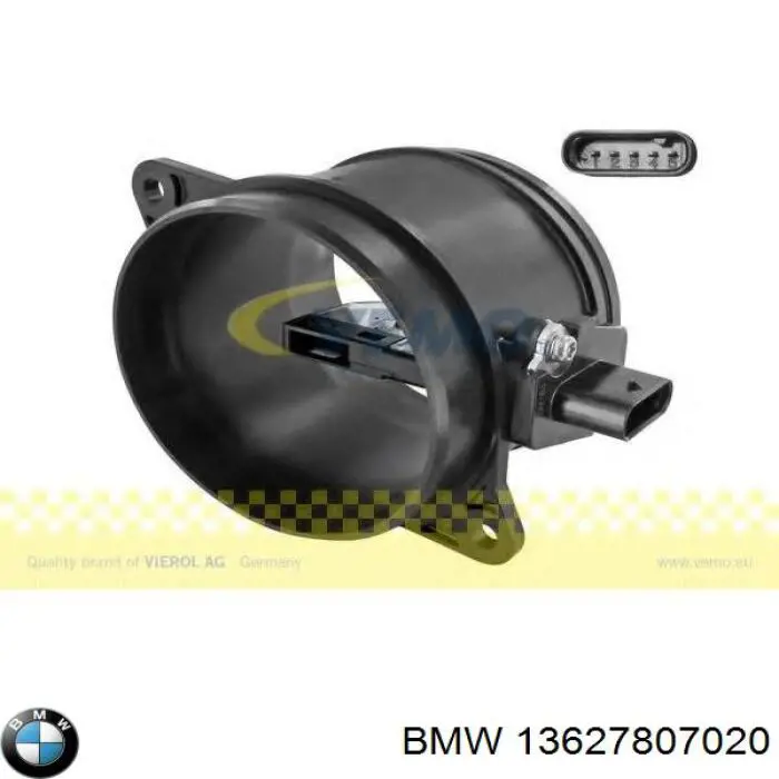 13627807020 BMW датчик потоку (витрати повітря, витратомір MAF - (Mass Airflow))