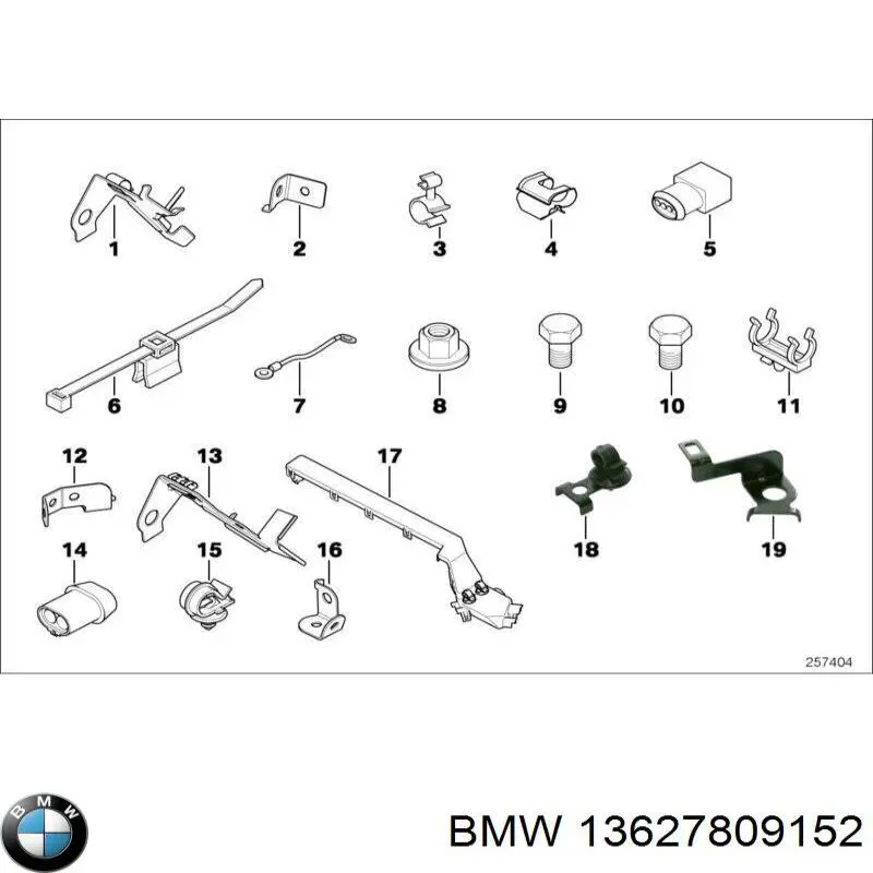 Датчик температури відпрацьованих газів (ВГ), до каталізатора BMW 13627809152