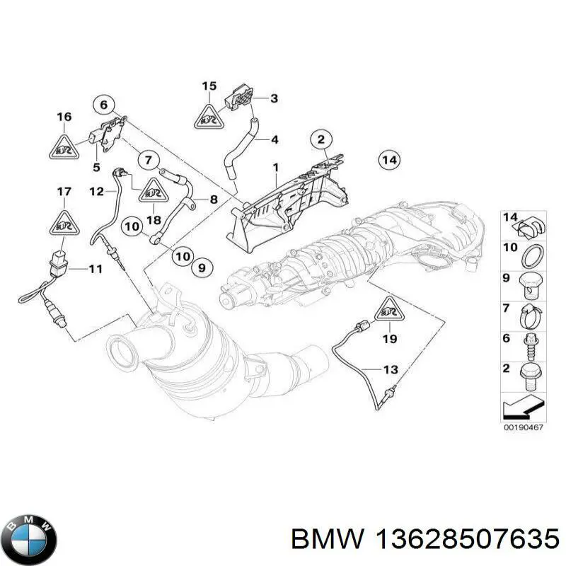 13628507635 BMW Датчик тиску вихлопних газів