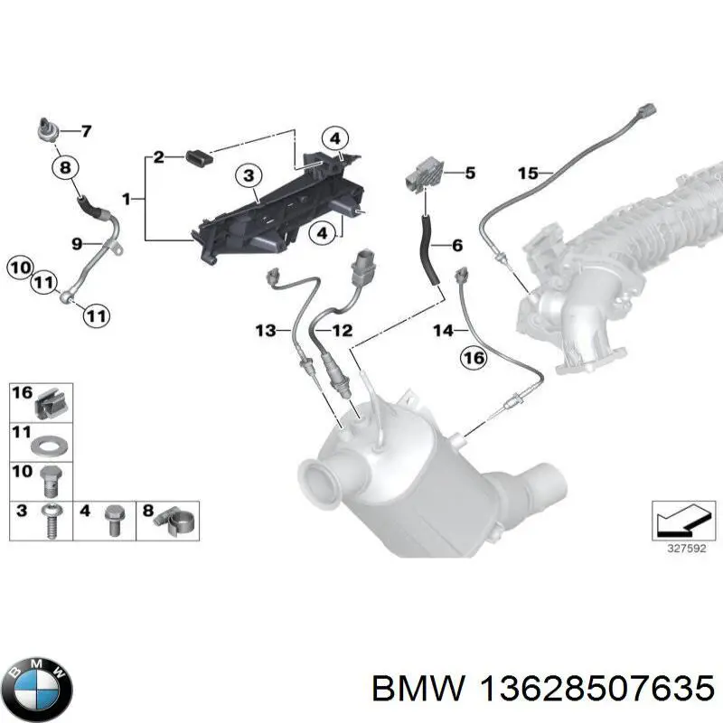 Купити 13628507635 BMW Датчик тиску вихлопних газів