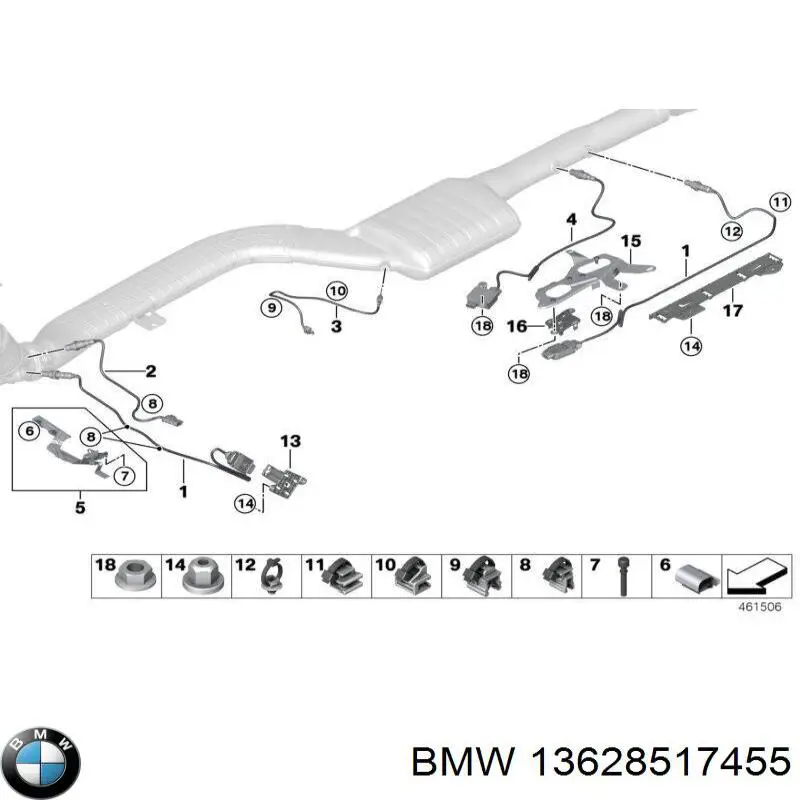 Датчик оксидів азоту NOX BMW 13628517455 ціна, від 146.90 USD