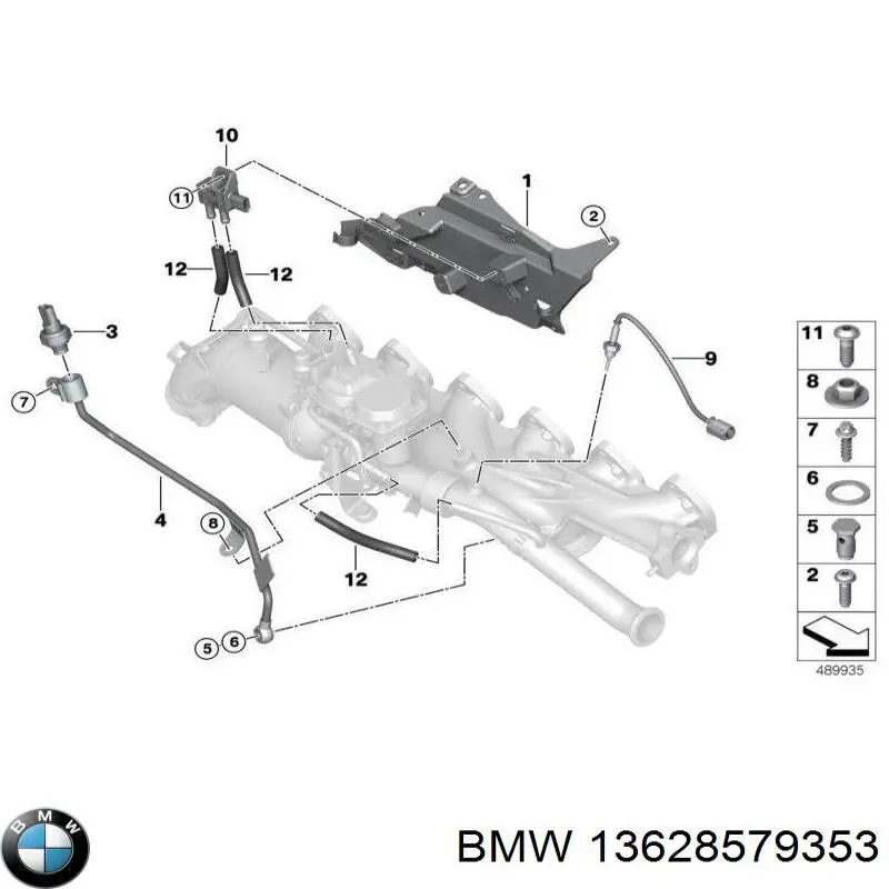 Датчик тиску вихлопних газів BMW 13628579353 ціна, від 33.07 USD