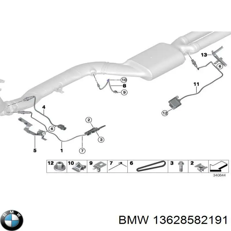 Датчик температури відпрацьованих газів (ВГ), після фільтра сажі BMW 13628582191 ціна, від 103.29 USD