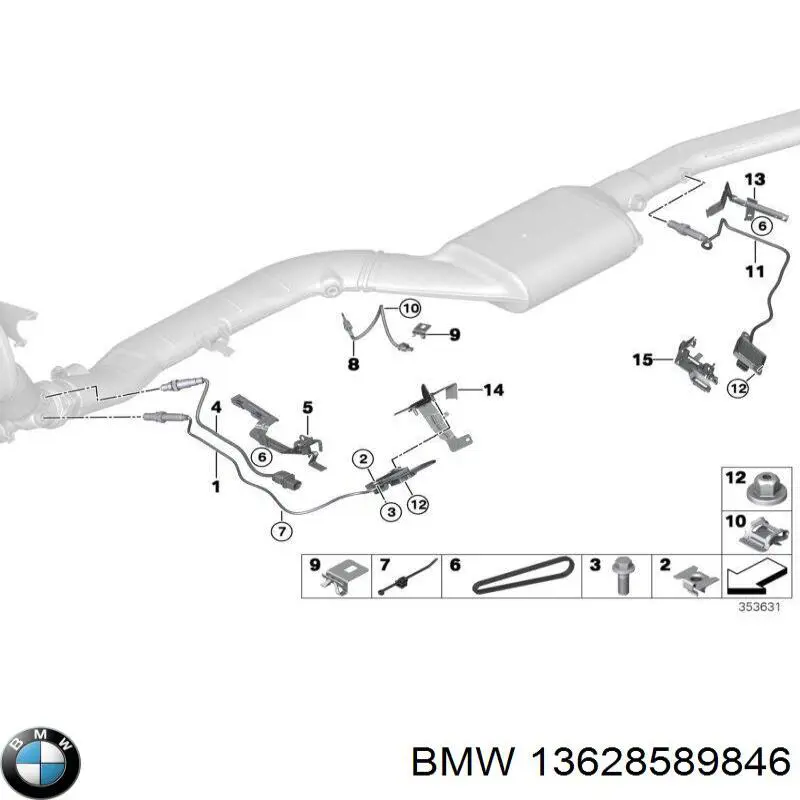 13628589846 BMW Датчик оксидів азоту NOX, передній